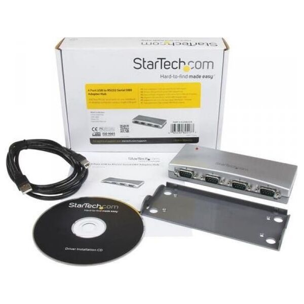 Adapter USB StarTech USB - RS-232 x4 Szary  (S55056332)