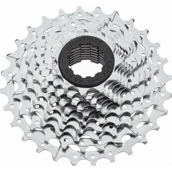 Microshift Kaseta MICROSHIFT R10 10.rzędowa, Stalowa, Kompatybilna z Shimano, 11-12-13-14-15-17-19-21-23-25, Chrom (NEW)