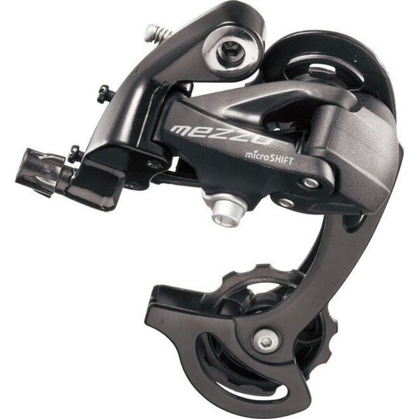 Microshift Przerzutka Tylna MICROSHIFT MEZZO, 8-9.rzędowa(1/2x8/9), Kompatybilna z Shimano, Krótki Wózek, Max. Tryb 28-36T, Pojemność 39T (NEW)