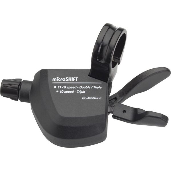 Microshift Manetka MICROSHIFT XLE, Lewa, 3.rzędowa, Kompatybilna z Shimano, Xpress Trigger, Bez Wskaźnika Przełożeń (NEW)