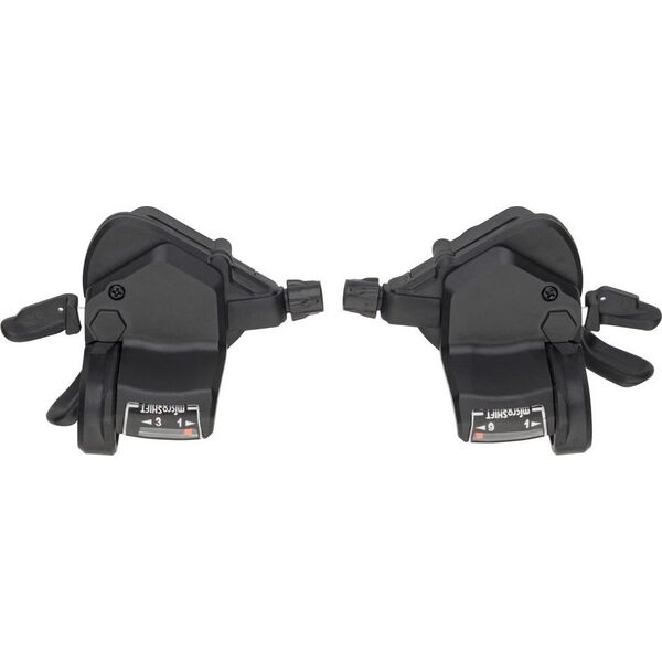 Microshift Manetki MICROSHIFT, Para, 9.rzędowe(3x9), Kompatybilne z Shimano, Thumb Tap, Optyczny Wskaźnik Przełożeń (NEW)