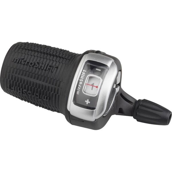 Microshift Manetka MICROSHIFT, Lewa, 3.rzędowa, Kompatybilna z Shimano, Twist Shifter, Friction/Optyczny Wskaźnik Przełożeń (NEW)