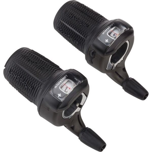 Microshift Manetki MICROSHIFT, Para, 8.rzędowe(3x8), Kompatybilne z Shimano, Twist Shifter, Optyczny Wskaźnik Przełożeń (NEW)