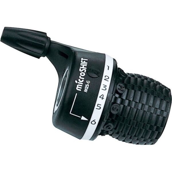 Microshift Manetka MICROSHIFT, Prawa, 6.rzędowa, Kompatybilna z Shimano, Twist Shifter, Indeksowanie (NEW)