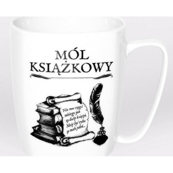 Nadwyraz.com Kubek ceramiczny bia³y Mól ksi±¿kowy (494124) - 5901005001076