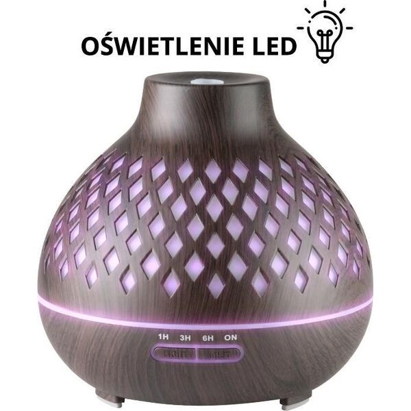 Dyfuzor zapachowy Activeshop AROMA DYFUZOR NAWILŻACZ POWIETRZA SPA 10 DARK WOOD 400ML + TIMER