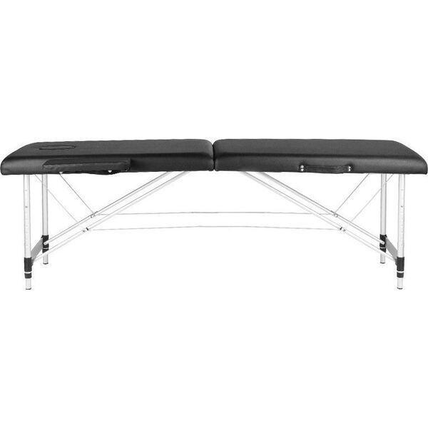 Activeshop STÓŁ SKŁADANY DO MASAŻU ALUMINIOWY KOMFORT ACTIV FIZJO 2 SEGMENTY CZARNY