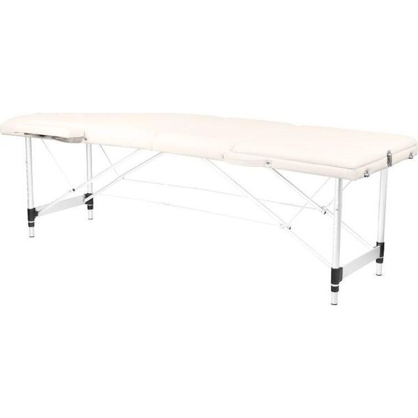 Activeshop STÓŁ SKŁADANY DO MASAŻU ALUMINIOWY KOMFORT ACTIV FIZJO 3 SEGMENTOWY CREAM