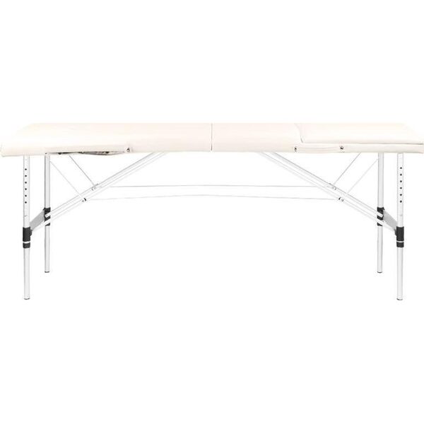 Activeshop STÓŁ SKŁADANY DO MASAŻU ALUMINIOWY KOMFORT ACTIV FIZJO 3 SEGMENTOWY CREAM