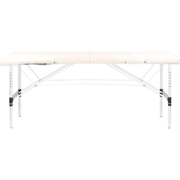 Activeshop STÓŁ SKŁADANY DO MASAŻU ALUMINIOWY KOMFORT ACTIV FIZJO 2 SEGMENTOWE CREAM