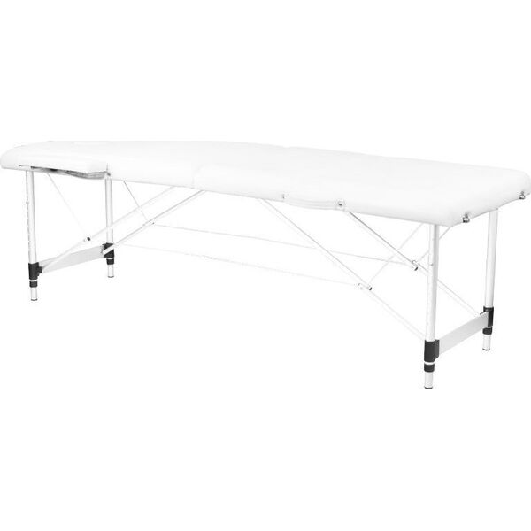 Activeshop STÓŁ SKŁADANY DO MASAŻU ALUMINIOWY KOMFORT ACTIV FIZJO 2 SEGMENTOWE WHITE