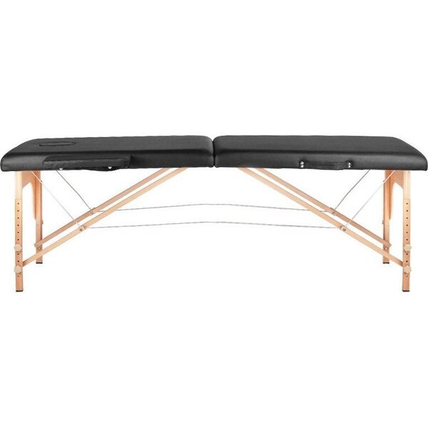 Activeshop STÓŁ SKŁADANY DO MASAŻU WOOD KOMFORT ACTIV FIZJO 2 SEGMENTOWE CZARNY