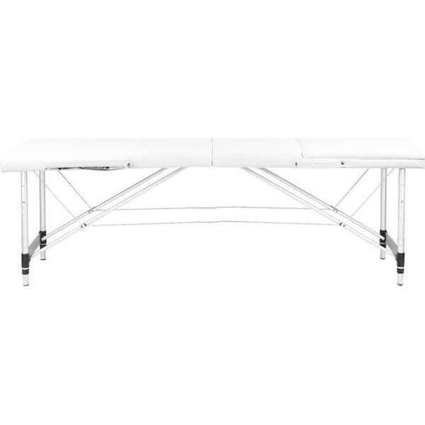 Activeshop STÓŁ SKŁADANY DO MASAŻU ALUMINIOWY KOMFORT ACTIV FIZJO 3 SEGMENTOWY WHITE