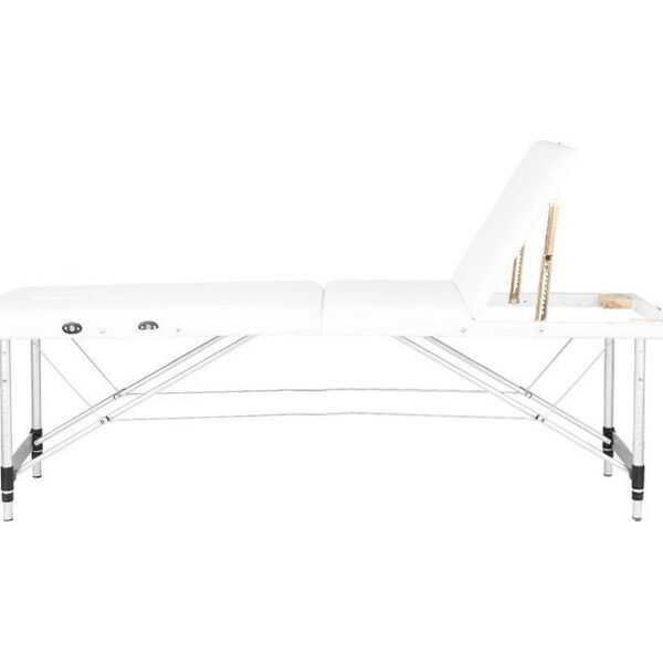 Activeshop STÓŁ SKŁADANY DO MASAŻU ALUMINIOWY KOMFORT ACTIV FIZJO 3 SEGMENTOWY WHITE