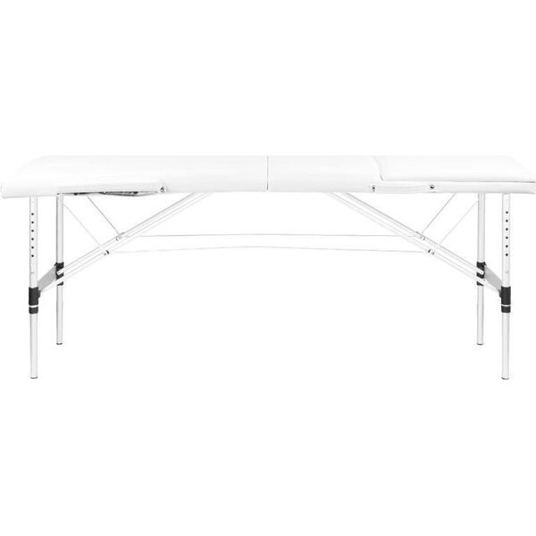Activeshop STÓŁ SKŁADANY DO MASAŻU ALUMINIOWY KOMFORT ACTIV FIZJO 3 SEGMENTOWY WHITE