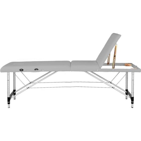 Activeshop STÓŁ SKŁADANY DO MASAŻU ALUMINIOWY ACTIV FIZJO KOMFORT 3 SEGMENTOWY SZARY