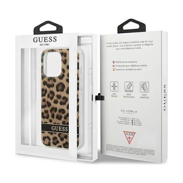 Guess Etui Guess GUHCP13LHSLEOW Apple iPhone 13 Pro brązowy/brown hardcase Leopard