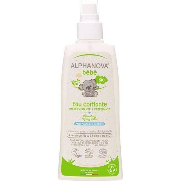 Alphanova Alphanova Bebe, Woda do rozczesywania i mycia włosów, 200ml