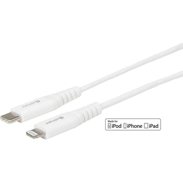Kabel USB eStuff Lightning - USB-C 3 m Biały (ES602301)