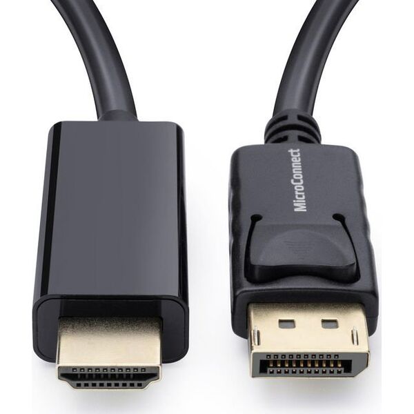 Adapter AV MicroConnect DisplayPort - HDMI czarny (MC-DP-HDMI-200)