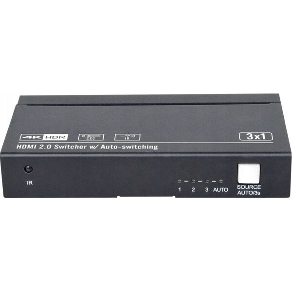 VivoLink HDMI switcher 3x1 4K@60Hz