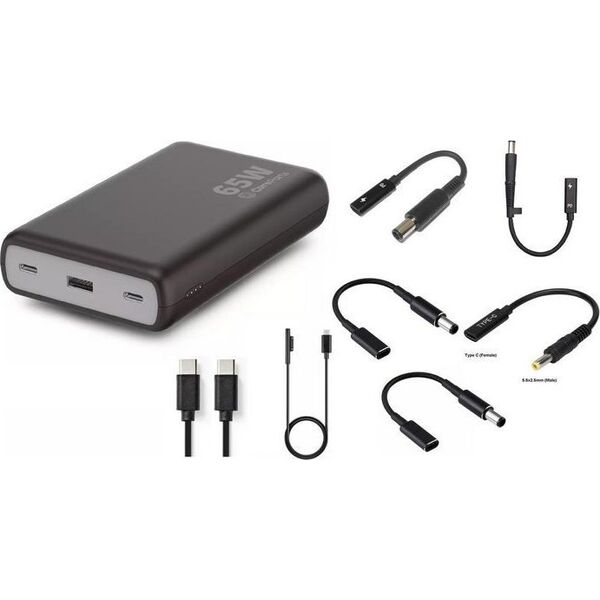 Powerbank CoreParts MBX-PB007 7 Adapters 20000mAh Czarny