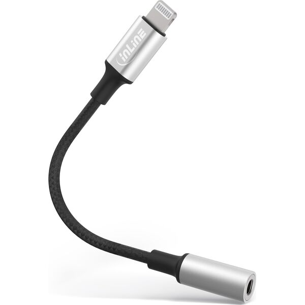 Adapter USB InLine Lightning - Jack 3.5mm Srebrny  (31440)