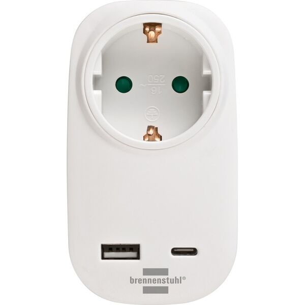 Brennenstuhl Brennenstuhl Socket Adapter with USB Power Delivery USB A/ Type C