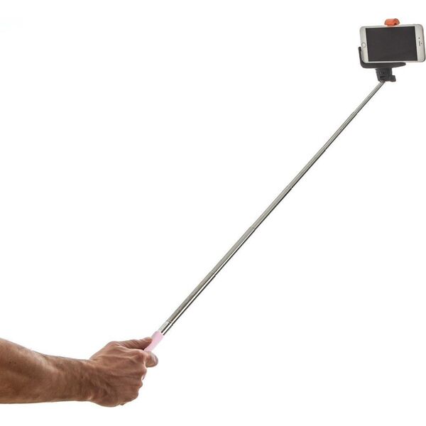 Selfie stick MadMan MadMan Selfie tyč DELUXE BT 100 cm růžová (monopod)