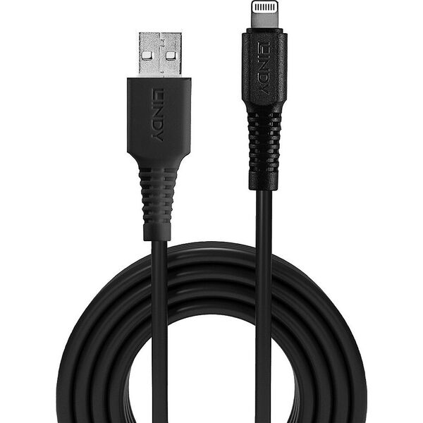 Kabel USB Lindy Lightning - USB-A 2 m Czarny (31321)