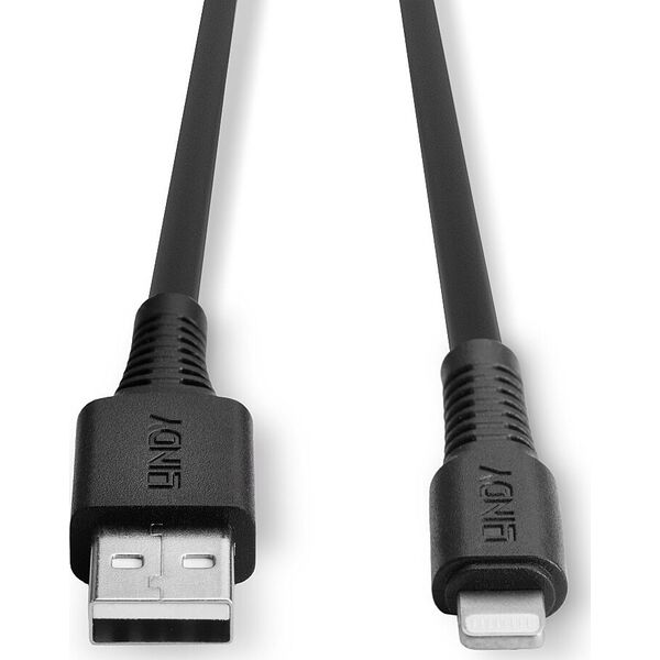 Kabel USB Lindy Lightning - USB-A 2 m Czarny (31321)