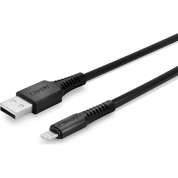 Kabel USB Lindy Lightning - USB-A 2 m Czarny (31321)