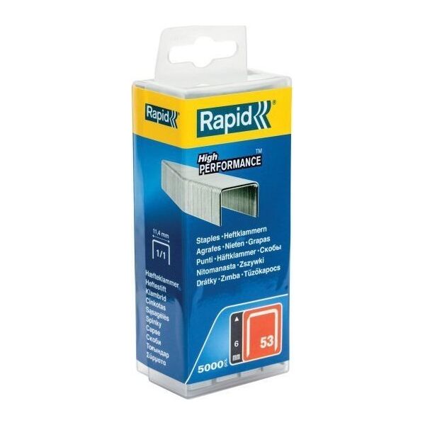Rapid Zszywki Rapid z drutu cienkiego nr 53 (6 mm) - 5000 szt.
