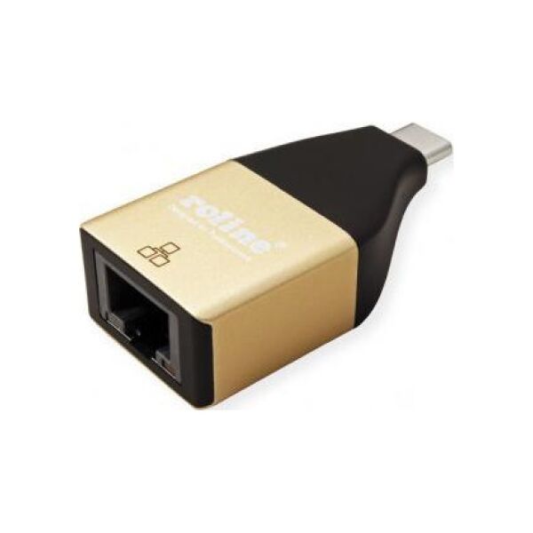 Karta sieciowa Roline ROLINE Adapter/ konwerter USB C RJ45 F/M Gigabit Ethernet
