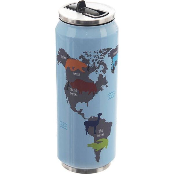 Orion Kubek termiczny termos bidon mapa świata PUSZKA 500 ml