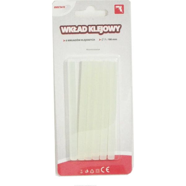 Wkłady klejowe BREWIS Wkład do pistoletu przeźroczysty 7mm 6szt