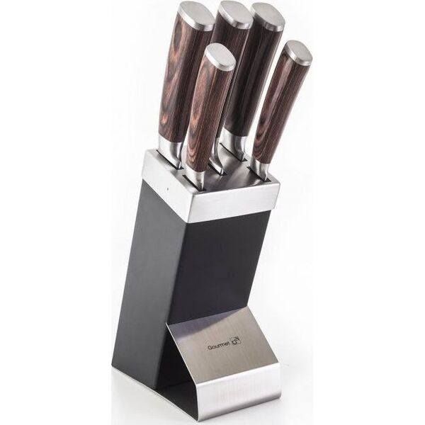 G21 Zestaw noży G21 Gourmet Dynamic - 5 szt. + Blok ze stali nie