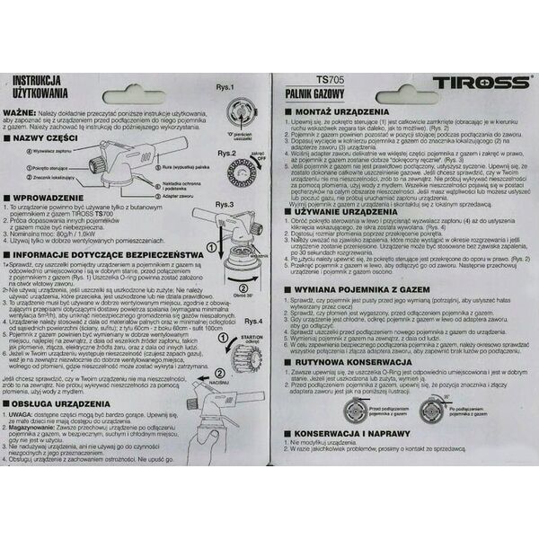 Tiross PALNIK GAZOWY + KARTUSZ 227g LUTLAMPA LUTOWNICA TIROSS TS-705-G