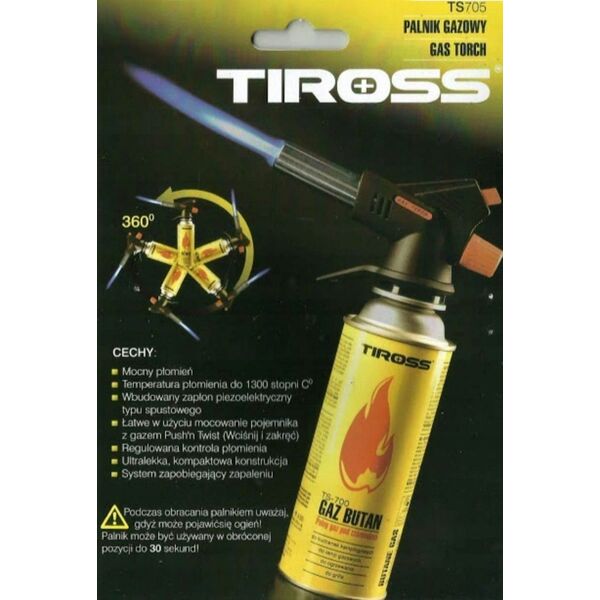 Tiross PALNIK GAZOWY + KARTUSZ 227g LUTLAMPA LUTOWNICA TIROSS TS-705-G