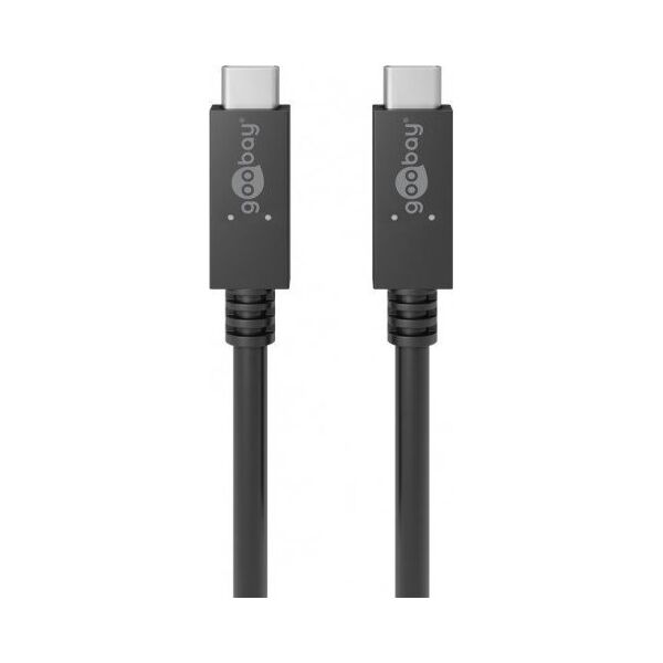 Kabel USB Goobay USB-C - USB-C 1 m Czarny (49254)