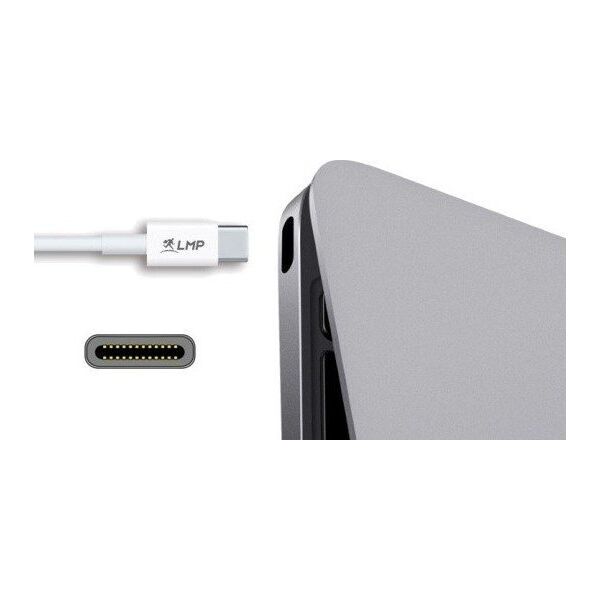 Kabel USB LMP USB-C - microUSB 1 m Biały (LMP-USBC-mUSB2)