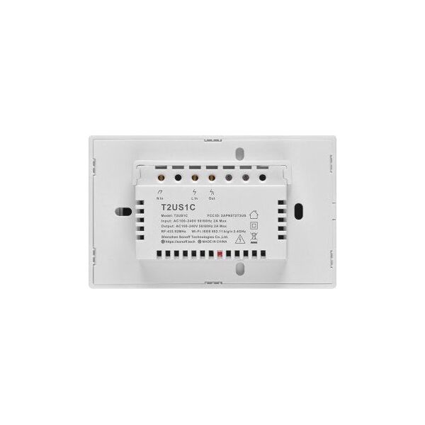 Sonoff T2US1C - 1-gang Wi-Fi Smart Wall Switch US - White