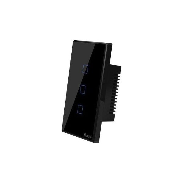 Sonoff T3US3C - 3-gang Wi-Fi Smart Wall Switch US - Black