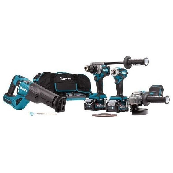 Zestaw elektronarzędzi Makita ZESTAW COMBO 40V XGT DF001G+TD001G+GA005G+JR001G 2*4.0AH TOR