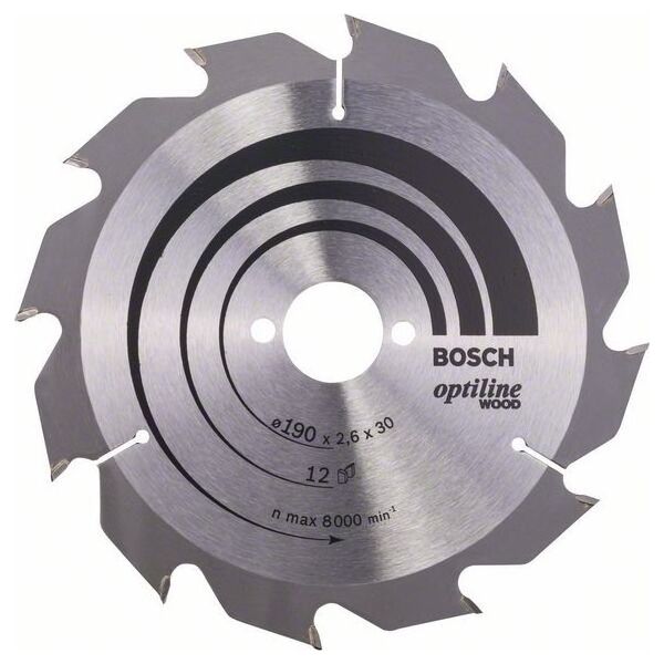 Bosch PIÅA TARCZOWA-H OPTILINE WOOD 190*2.6*30/12Z