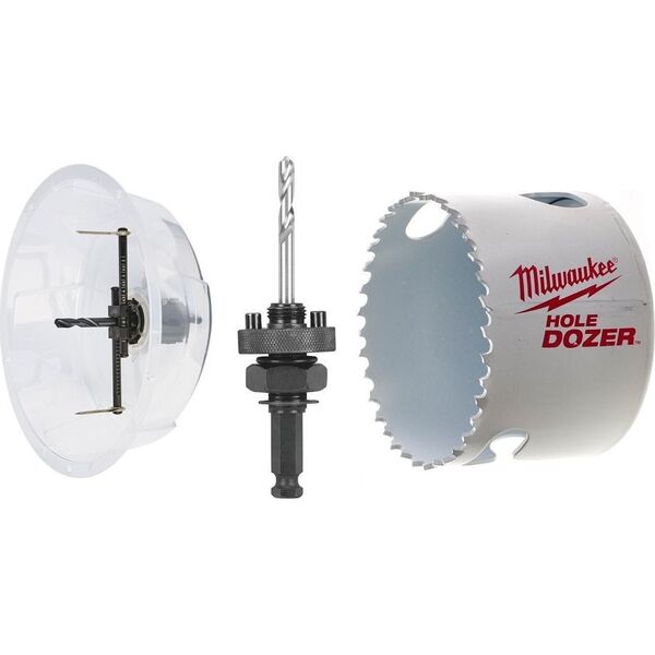 Milwaukee ZESTAW: OTWORNICA 68MM+TRZPIEÅ+OTWORNICA NASTAWNA