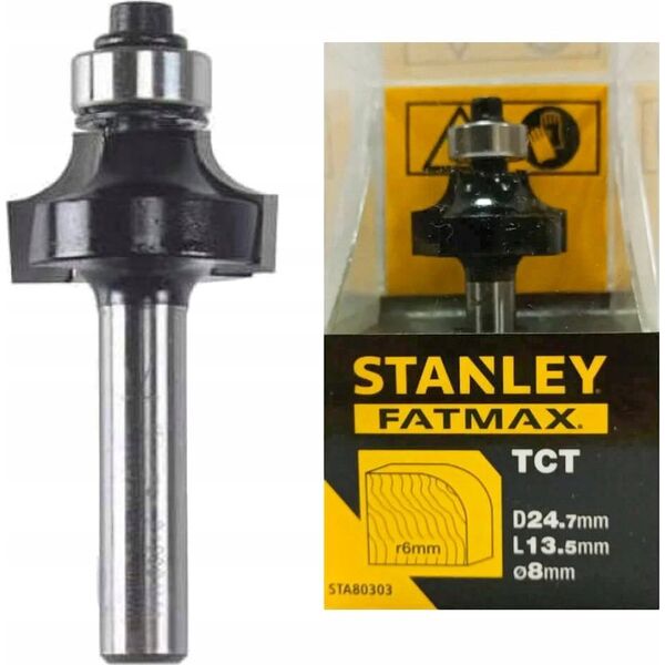 Stanley Freza TCT, apvali R6 x 24,7 mm