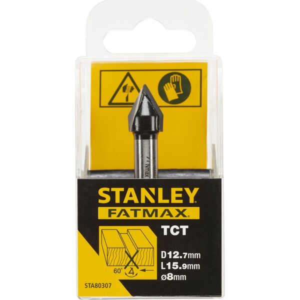 Stanley Freza TCT, V-griovelis 60 x 12,7 mm