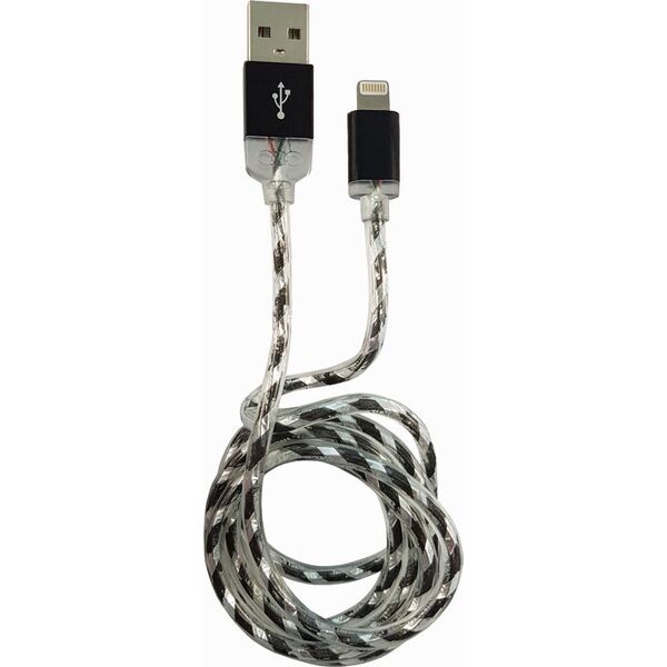 Kabel USB LC-Power USB-A - Lightning 1 m Przezroczysty (31331H)