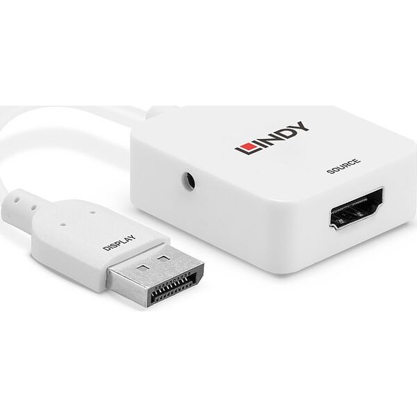 Adapter AV Lindy DisplayPort - HDMI biały (38303)